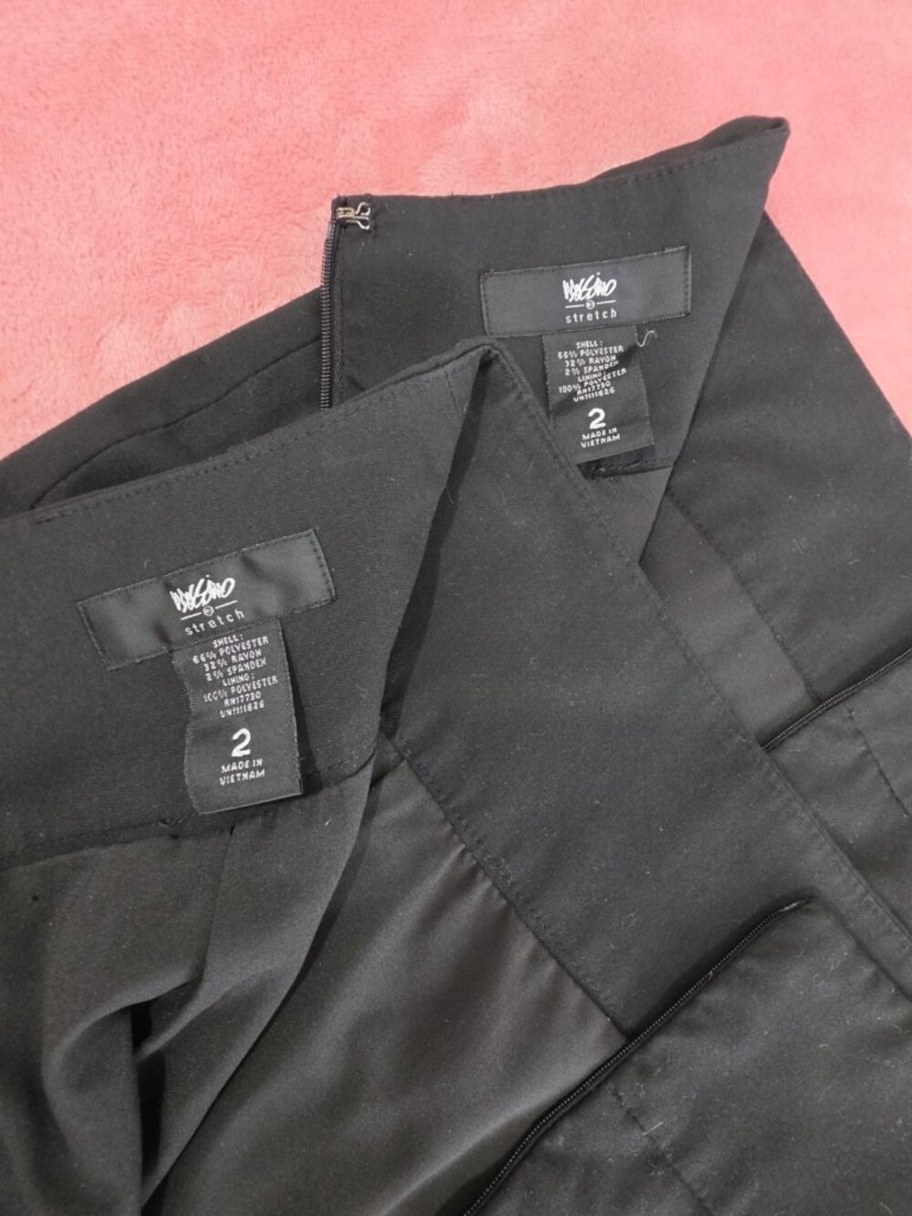 Bundle (2) Mossimo Black Pencil Skirt Knee Length Zip Closure Womens Size 2 - Picture 6 of 8